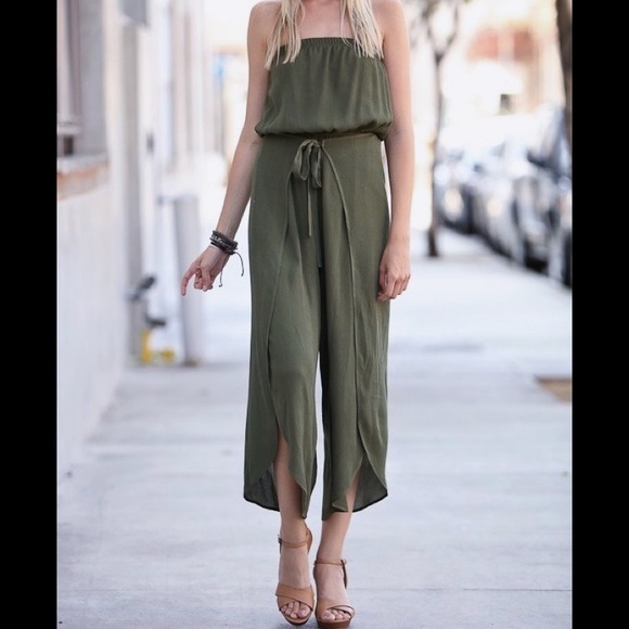 BOUTIQUE INVENTORY CLEAR OUT: OLIVE JUMPSUIT - Picture 1 of 1